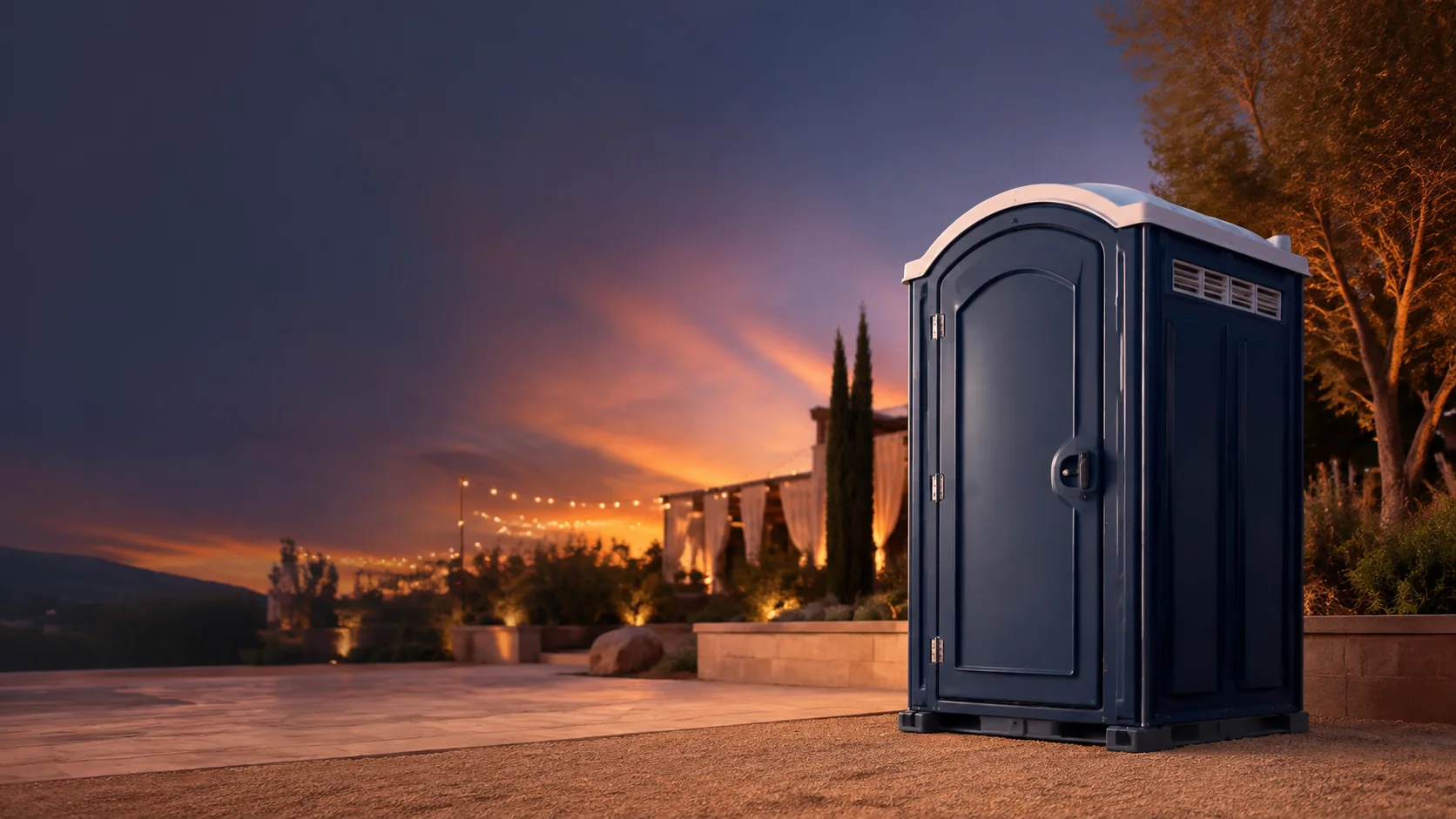 Portable restroom shown for rental planning in Gallatin, TN